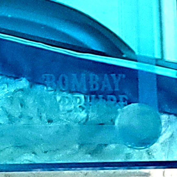 Vintage Bombay Sapphire 4-Piece Square Turquoise Glass Coasters Set - Picture 8 of 9